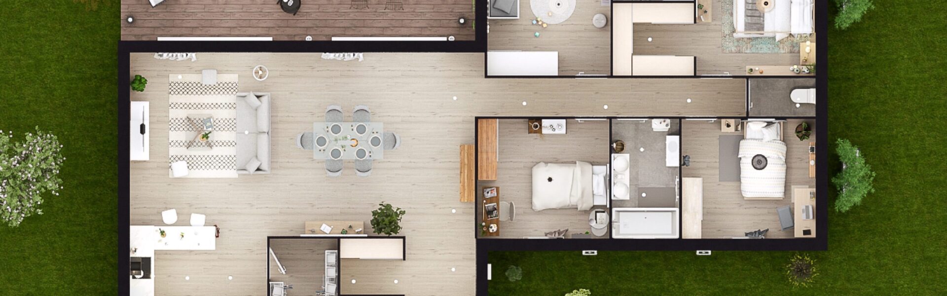 coupe 2D maison